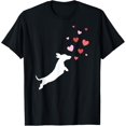 thumbnail image 1 of Valentines Day - Dachshund Chasing Hearts T-Shirt, 1 of 4