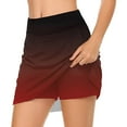 thumbnail image 1 of Valentines Day Deals 2025! Ladies Trousers Elasticated Gradient Color Shorts Straight Leg Pants Fake Two Piece Skirt Tight Pants High Waist Shorts Slim Fit Base Trousers Trendy Sport Skirt, 1 of 6
