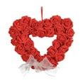 thumbnail image 1 of Valentines Day Decor Flower Vines Rose Heart Wreath, 1 of 6