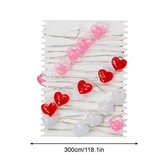 Valentines Day Decor Heart String Lights for Romantic Ambiance, Flexible Ultra-Soft Copper Wire, Perfect for Creating Cozy Atmosphere at Home, Parties, or Special Events