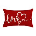 thumbnail image 1 of Valentines Day Decor Pillow Covers 12X20 Red Love Heart Cushion Cases Linen Throw Pillowcase for Wedding Anniversary Mothers Day Gift Romantic Home Decorations for Sofa Couch Bed, 1 of 6