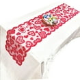 thumbnail image 1 of Valentines Day Decor Table Runner - 13 x 72 Inch Red Lace Table Runner for Wedding Party, Valentines Decorations - Valentines Day Decor Home Romantic Decorations Heart Shaped Table Runner, 1 of 9