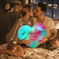 thumbnail image 1 of Valentines Day Decoration Colorful Luminous Love Pillow I Loveyou Confession Heart Shaped Pillow Home Decoration Valentine's Day Pillow Valentines Day Gifts, 1 of 6