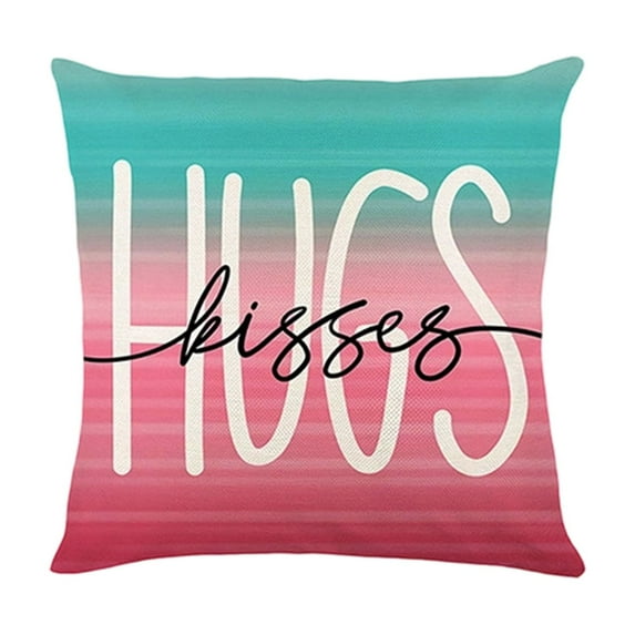 Valentines Day Decoration - Valentines Pillow Covers 18x18 Inch Set of 4 Decorative Throw Pillow Cover Red Love Heart Cushion Case for Sofa Bed Couch Home Decorations