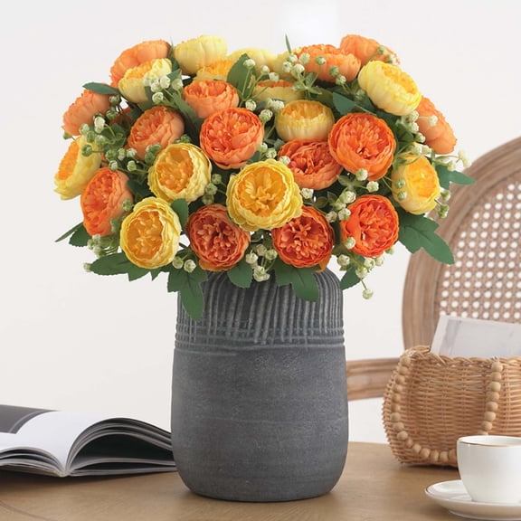 Valentines Day Decorations Artificial Flowers, Everlasting Faux Silk Flower for Home Decor Indoor by PALIFEUR