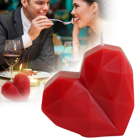 Valentines Day Decorations Clearance! Heart Shaped Rose Scented Candles Love Candles Natural Soy Wax Decorative Aesthetic Candles Suitable for Weddings Parties Birthdays Christmas Valentine's Day