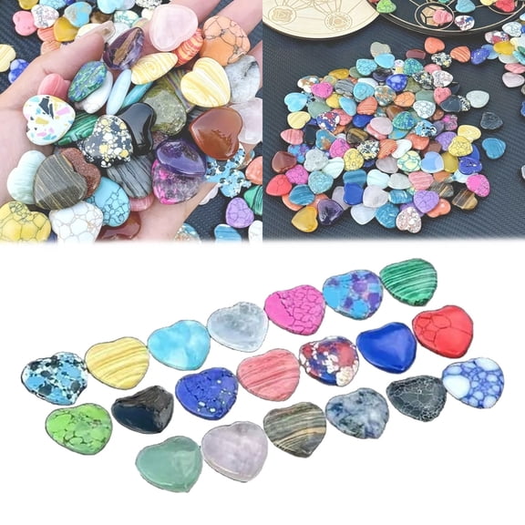 Valentines Day Decorations Clearance! Heart Shaped Stones 2025 New Natural and Stones Love Hearts Valentine's Day for Women Men Natural Heart Shaped Polished Stones 10 Stones