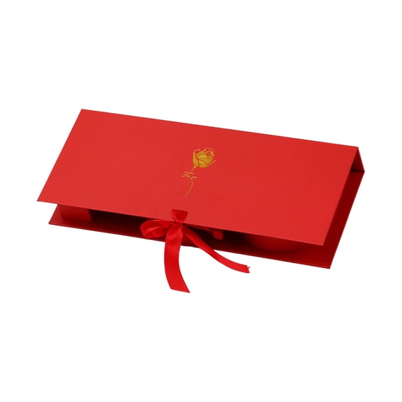 Valentines Day Decorations Gift Box LOVE Letter Flower Arrangement Box, Heart-Shaped Packaging for Anniversary Gifts, Black Elegant Keepsake Box for Her, Red