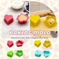 thumbnail image 1 of Valentines Day Decorations Heart Shaped Cake Mold, Silicone Baking Pan for Love Theme Desserts, Non-Stick Heart Cake Pan 2.1 inch, Valentine Baking Spring Home Party Festival Decor Green, 1Pcs, 1 of 6
