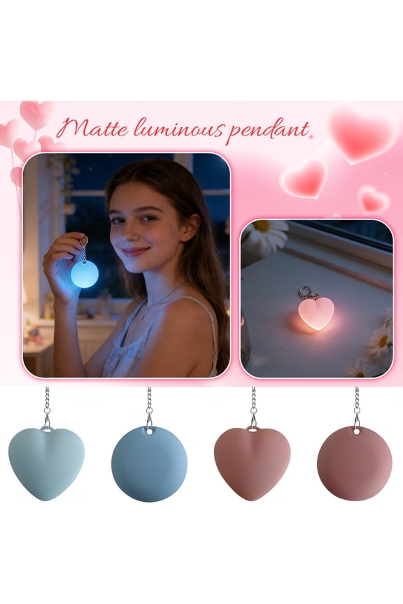 Valentines Day Decorations Heart Shaped LED Bag Light, Rechargeable Backpack Keychain Light with Touch-Control, Automatic Purse Light for Women, Handbag Accessory A-Pink 1Pcs