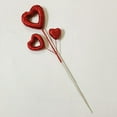 thumbnail image 1 of Valentines Day Decorations Heart-shaped Foam Flower Picks with Glitter - Valentines Day Decor for Spring Home Decor Wedding Party Ornaments Red, 13.75", 1Pcs, 1 of 5