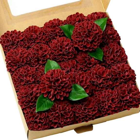 Valentines Day Decorations Imitation Foam Hydrangea Flower with 25 Flowers Wedding Decor Valentine's Day Gift Anniversary Gifts Birthday Gifts Clearance