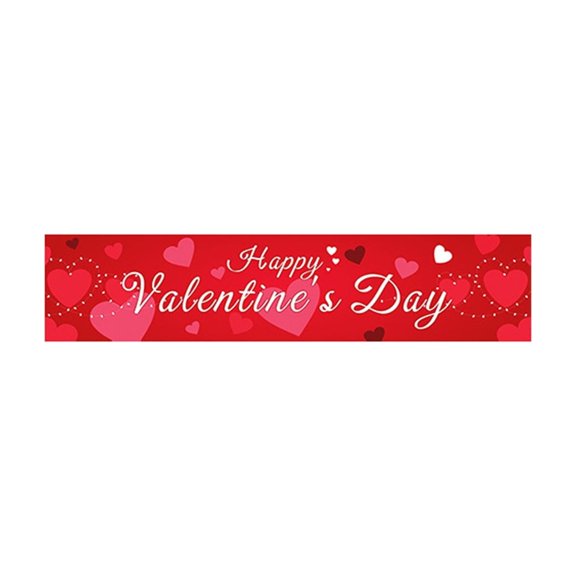Valentines Day Decorations Outdoor XtraLarge Banner 78.74x17.72 Inch Happy Valentines Day Yard Banner Party Decor Valentines Decor for Garden Patio Front Yard Celebration Large Outdoor Sign