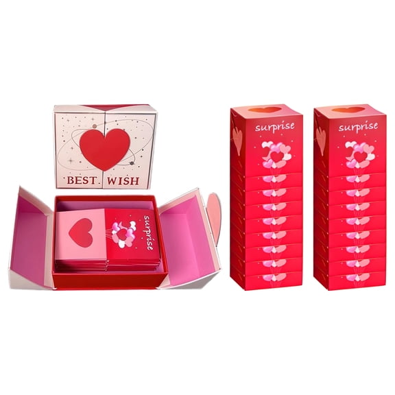Valentines Day Decorations,Reusable Birthday Surprise Gift Box With Coin Storage Box,Suitable For Various Events And Travel,Portable Celebration Gift Box,F