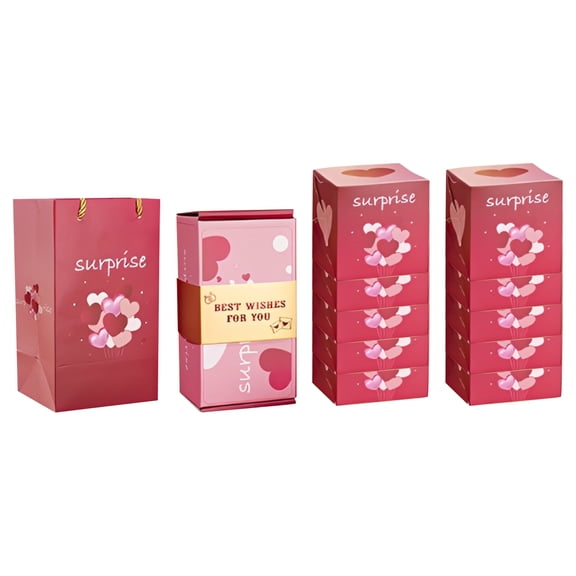 Valentines Day Decorations,Spring- Reusable Birthday Surprise Gift Box With Coin Holder,Suitable For Events And Travel,Portable Celebration Gift Box,C