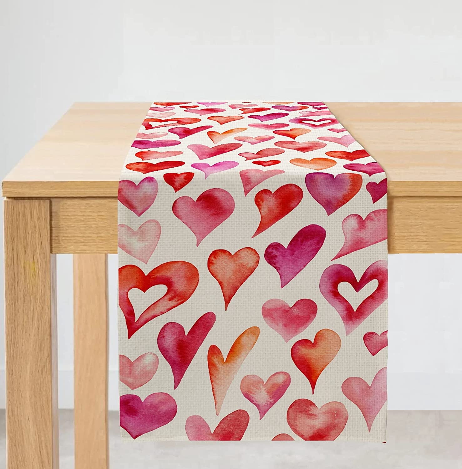 Valentines Day Decorations Table Runner 13x72 Inches Love Red Farmhouse ...