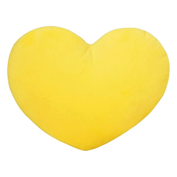 Valentines Day Decorations Throw Pillows - 6in Love Heart Stuffed Animal Gift for Girlfriend Boyfriend Cute Cartoon Soft Rag Doll Valentine's Decoration Yellow