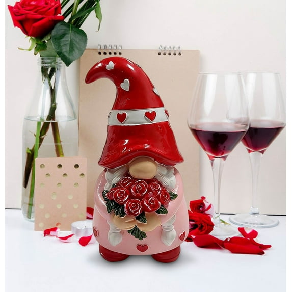 Valentines Day Decorations, Valentine Gnome Figurines Decorations for Home Table Ornaments,Romantic Anniversary Vday Gift