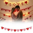 thumbnail image 1 of Valentines Day Decorations Valentines Day Decor Handmade Love Heart Garlands Banner for Engagement Wedding Party Home Classroom Office, Z1-D, 79", 1 of 9