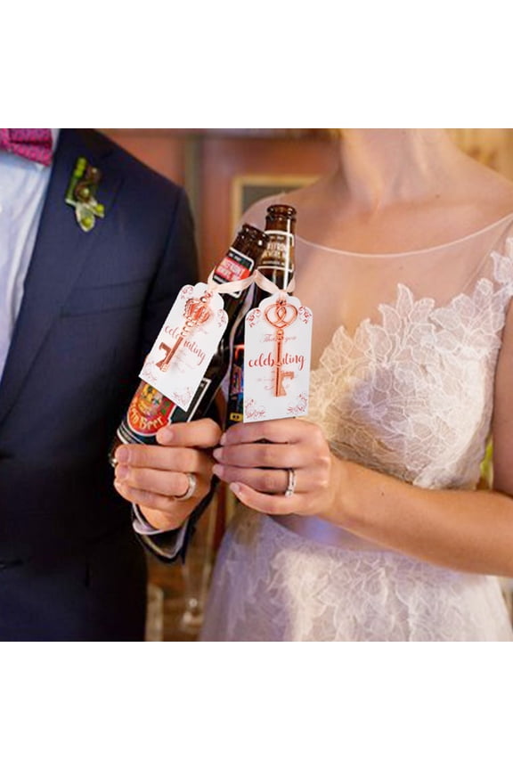 Valentines Day Decorations - Wedding Bottle Opener Keychain Favors 12pcs Set Peach Heart Key Chain Engagement Party Decorations Bridal Shower Gifts Guest Thank You Souvenirs, 2.9"