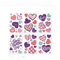 thumbnail image 1 of Valentines Day Decorations Window Clings Heart Shaped Static Stickers for Glass Door Home Decor Reusable Holiday Decorations Love Theme Party Supplies D, 6pcs, 1 of 6