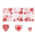 thumbnail image 1 of Valentines Day Decorations Window Clings Heart Shaped Static Stickers for Glass Door Home Decor Reusable Holiday Decorations Love Theme Party Supplies E, 6pcs, 1 of 6