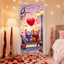 Valentines Day Door Cover Curtain for Door and Wall Decoration Festival Party Decor Size 35x72 Inches Multicolor