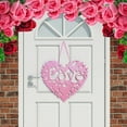 thumbnail image 1 of Valentines Day Door Decorations 2D Heart Shaped Canvas Hanging Sign for Valentines Decorations or Door Wall Decors C 10.2 In, 1 of 5