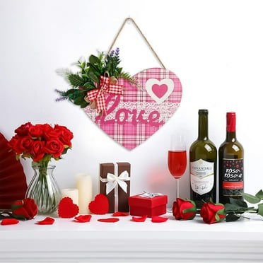 Valentines Day Door Sign,Happy Valentines Day Sign Farmhouse Decor,Valentines Day Front Door Hanging Sign