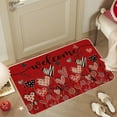 thumbnail image 1 of Valentines Day Doormat, Entryway Floor Mat, Heart Shape Absorbent Non Slip Rug for Indoor Outdoor Use, Polyester Material Durable Low Profile Design for Bathroom Living Room Porch Decor, 1 of 7