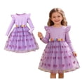 thumbnail image 1 of Valentines Day Dress for Girls Long Sleeve Tutu Dress Girls Ruffle Tulle Dresses Girls Spring Clothes Girl Clothes Size 5-6 Years, 1 of 9