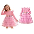 thumbnail image 1 of Valentines Day Dress for Girls Long Sleeve Tutu Dress Girls Ruffle Tulle Dresses Girls Spring Dresses Girl Dresses Size 6-7 Years, 1 of 9