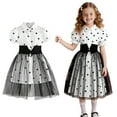 thumbnail image 1 of Valentines Day Dress for Girls Puff Sleeve Heart Print Tutu Dress Girls Tulle Dresses Valentines Outfit Girls Outfits Size 5-6 Years, 1 of 9
