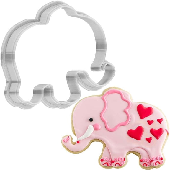 Valentines Day Elephant Cookie Cutter 4 Inch Made in USA by WONDERTORY