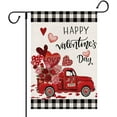 thumbnail image 1 of Valentines Day Flags for Outdoors 28 X 40 Double Sided Large Happy Valentine''s Day House Flags Burlap Farmhouse Rustic Welcome Decorative Holiday Flags for Porch Decor Outside Decoration Rose Heart, 1 of 6