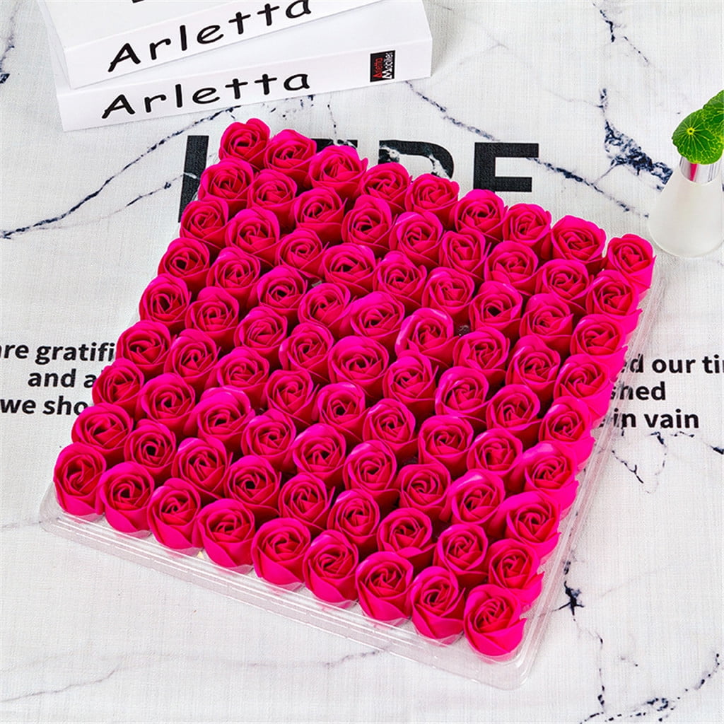 Valentines Day Flower Bouquet, Soap Flower Realistic Fake Flowers, Pink