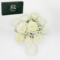 thumbnail image 1 of Valentines Day Flowers, Fake Roses Artificial Flowers with Long Stems, Silk Pink Roses Bouquet for Wedding Vase Mothers Day Flower Arrangement Home Decor (Pink), 1 of 5