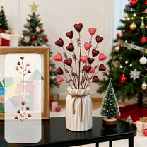 Valentines Day Foam Heart-shaped Branches, 15.7 in, Foam, Spring Cuttings, Powder Coated, for Wedding Decor, Holiday Decorations, Party Centerpieces, 1 Pc, Pink, by Ihhxbs