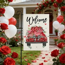 Valentines Day Garden Flag - Outdoor Yard Festival Decorative Flag, Romantic Love-Themed Design for Front Yard, Patio & Garden, Weather-Resistant Outdoor Decor, 18.5*12.59in, B