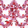 thumbnail image 1 of Valentines Day Garland 10FT/16.4FT/33FT/50FT Valentines Day Decor Red Heart Tinsel Garland Metallic Glitter Hanging Garland Valentines Decorations for Home Mantel Indoor Outdoor Wedding Galentines Pa, 1 of 9