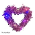 thumbnail image 1 of Valentines Day Garland, Heart Shaped Floral Decoration, Illuminated Wedding Engagement Anniversary Party Supplies, Waterproof Pink Plastic 30x30cm, 1 of 5