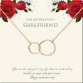 thumbnail image 1 of Valentines Day Gift for Mom WifeFor My Beautiful Girlfriend Double Infinity Ring Card Necklace Gift for Mom Romantic Gift Ideas Fiancee Girlfriend with With Gift Box Ships Next Day - Rose Gold, 1 of 9