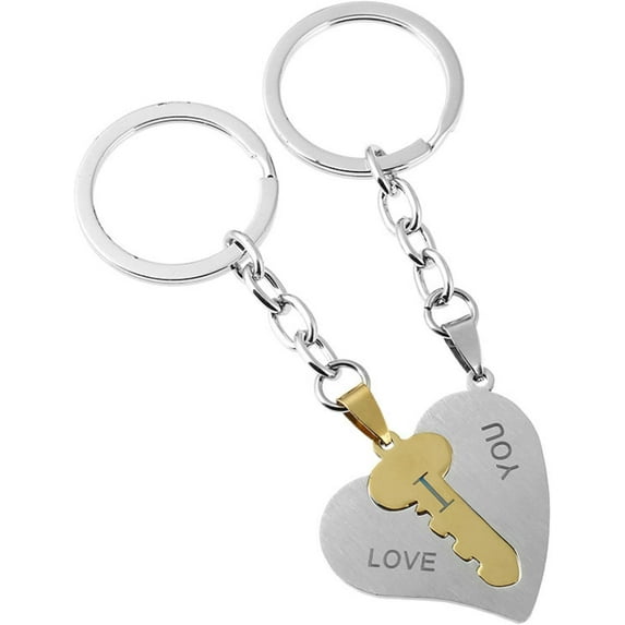 Valentines Day Gift for Him Her Husband Wife Couple Keychains Couple Gift for Boyfriend Girlfriend 2PCS Matching Keychain Set