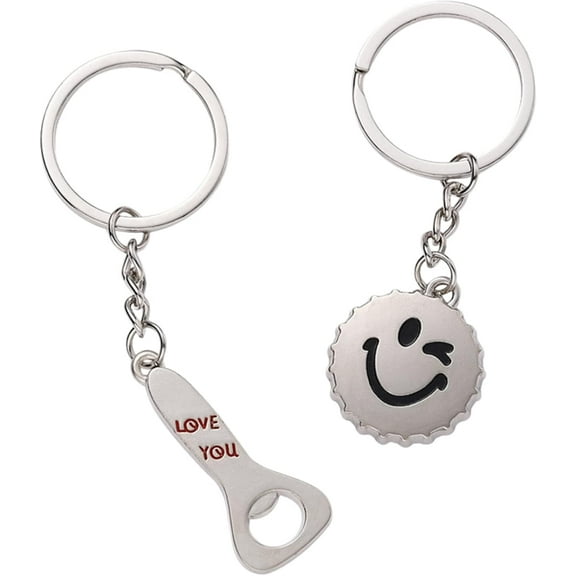 Valentines Day Gift for Him Her Husband Wife Couple Keychains Couple Gift for Boyfriend Girlfriend 2PCS Matching Keychain Set