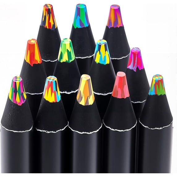 Valentines Day Gifts for Classroom,12 Rainbow Colored Pencils ,Art Supplies, Basket Stuffers Essentials Teen Girl Gifts Trendy Stuff,Party Favors Arts and Crafts for Ages 8-12