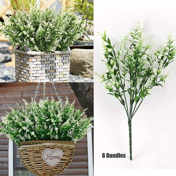 Valentines Day Gifts Clearance 8 Bundles Decor Artificial Lavender Flower Outdoor Flowers for Decoration Fake Flowers