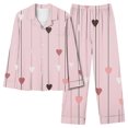 thumbnail image 1 of Valentines Day Gifts Iyufng Valentine's Day Pajama Sets for Women Plus Size,Casual Loose Fashion Valentines Love Heart Printed Long Pants Long Sleeve Turndown Collar Sleepwear Sets S-XXXL, 1 of 5