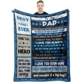 thumbnail image 1 of Valentines Day Gifts for Dad, Dad Birthday Gift Blanket, Dad Gifts, Birthday Gifts for Dad Who Wants Nothing, Gift for Dad, Dad Gift, Dads Birthday Gifts Ideas, Best Dad Ever Gifts Blanket 60''x50'', 1 of 6