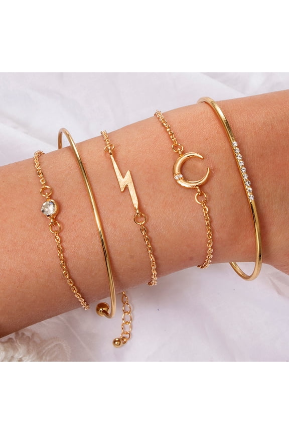 Valentines Day Gifts,Fashionable Personality Moon Full Five-piece Heart Gift on Clearance