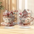 thumbnail image 1 of Valentines Day Gifts Fmlxio Valentine's Day Decoration European Dream Castle Tea Cup Valentine's Day Desktop Decoration Clearance Under $5, 1 of 8